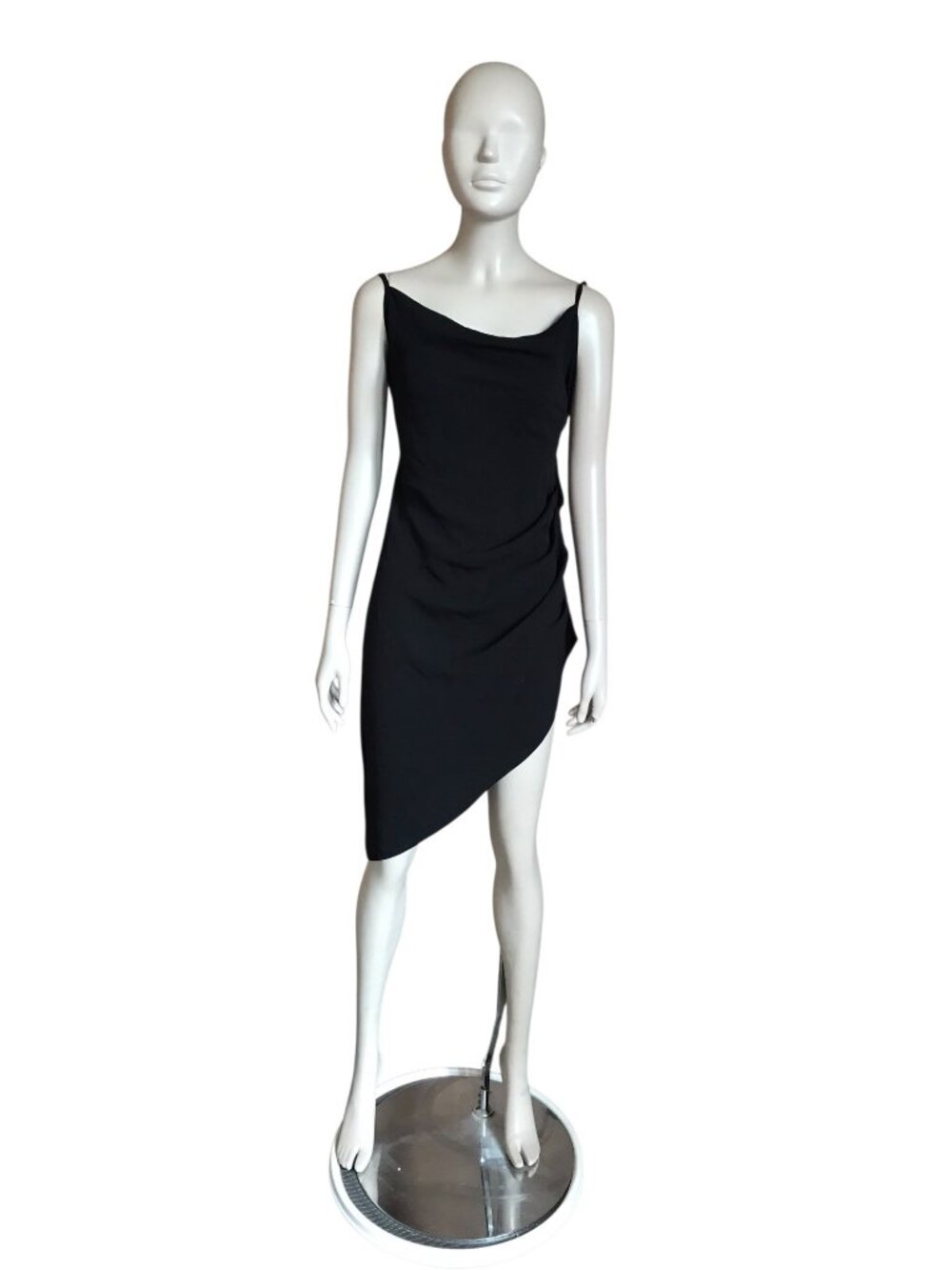 Amanda Uprichard Black Scoop Neck Dress